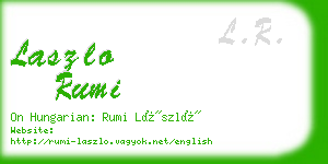 laszlo rumi business card